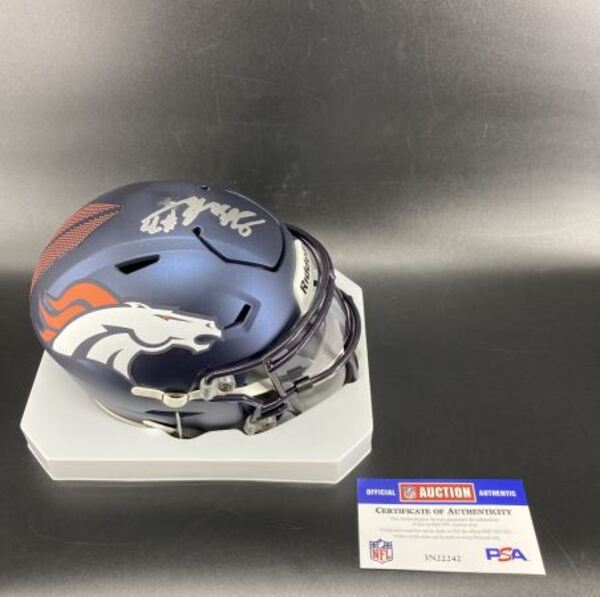NFL - Broncos Garrett Boles Signed Mid Size Helmet