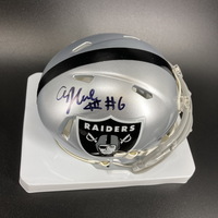 NFL - Raiders AJ Cole Signed Mini Helemt
