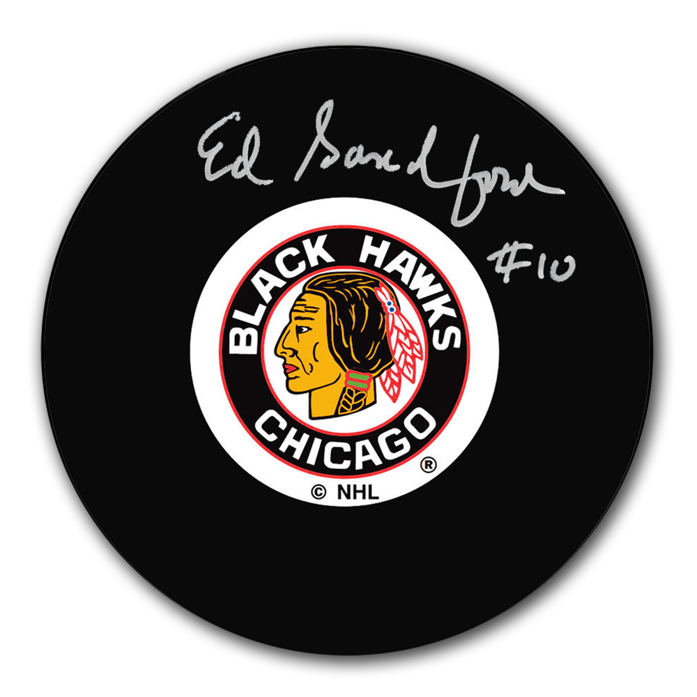Eddie Sandford Chicago Blackhawks Autographed Puck