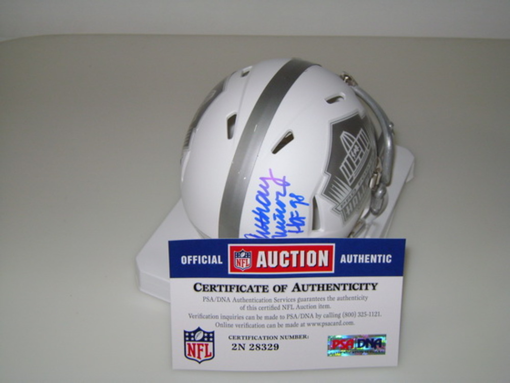 NFL Auction HOF BENGALS ANTHONY MUNOZ SIGNED HALL OF FAME ICE MINI