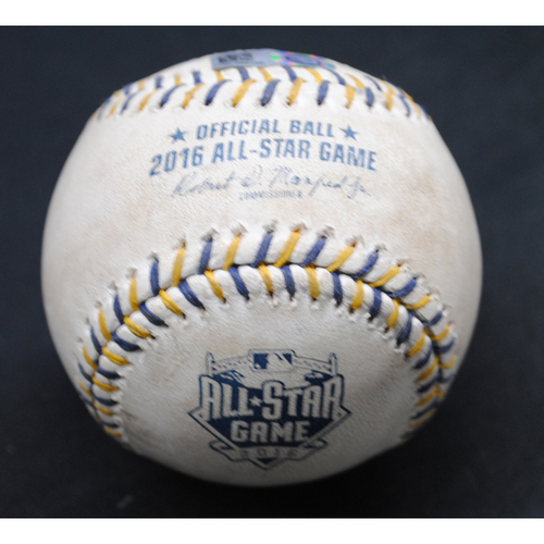 2016 All Star Game (07/12/2016) - Game-Used Baseball - Bottom of 6th, Batter - Eric Hosmer, Pitcher Max Scherzer - Foul Ball