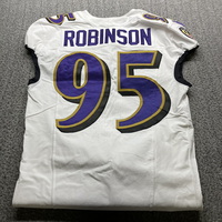 London Games - Ravens Tavius Robinson Game Worn Jersey (10/15/23) Size 4...