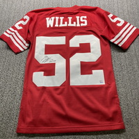HOF - 49ers Patrick Willis Signed Mitchell and Ness Jersey with HOF 24 I...