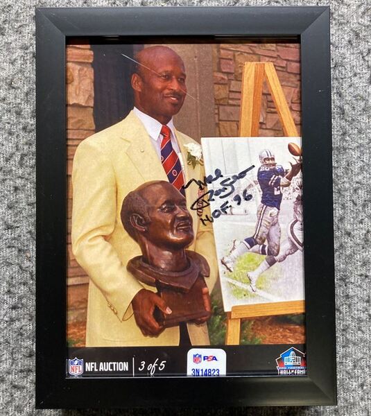 HOF - Cowboys Mel Renfro NFL Auction Exclusive Signed 5x7 Photo Individu...