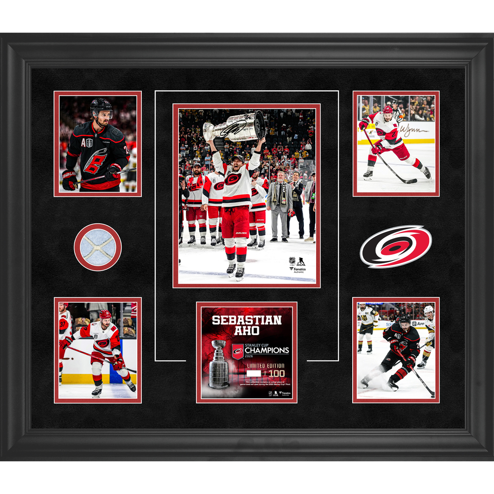 Sebastian Aho Carolina Hurricanes 2026 Stanley Cup Champions Framed Autographed 20