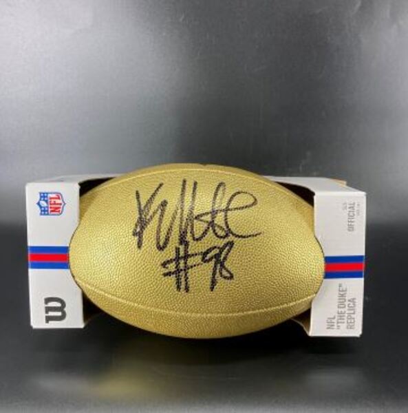 NFL - Texans Kayden McDonald Signed Gold Composite Football