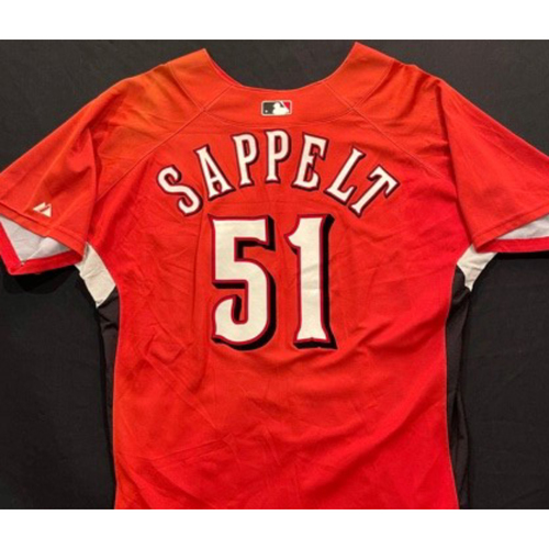 SAPPELT-51 -- Authentic Reds Jersey -- $1 Jersey Auction -- $5 Shipping -- Size 46 (Not MLB Authenticated)