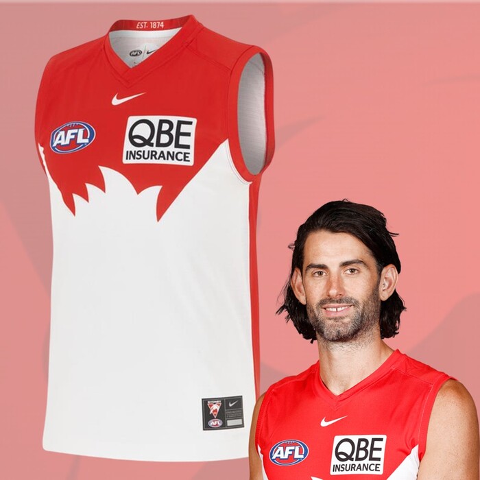 Photo of Brodie Grundy #4 2025 Sydney Swans Home Guernsey