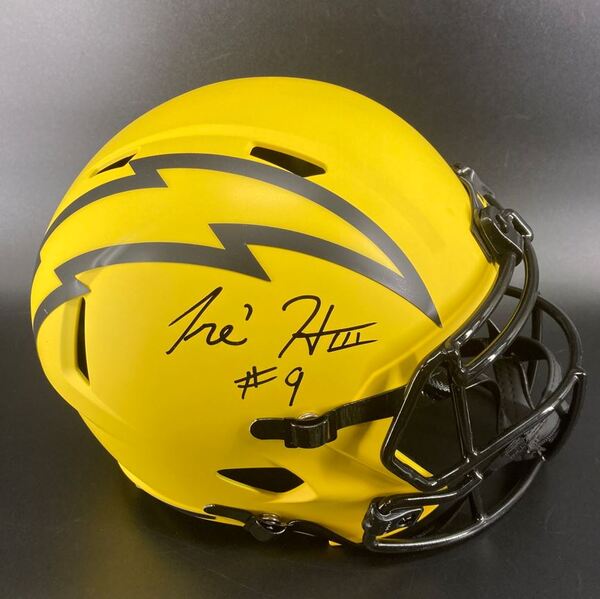NFL - Chargers Tre Harris Signed Rave Replica Speed Helmet