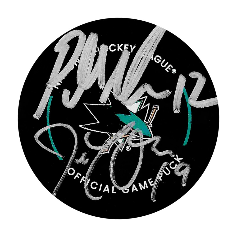 Joe Thornton & Patrick Marleau Autographed San Jose Sharks Official Game Puck