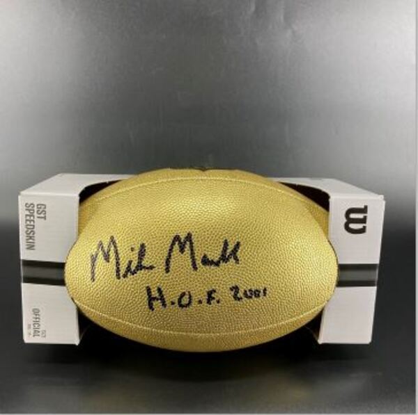 HOF - Titans Mike Munchak Signed Gold Composite Football