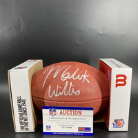 NFL - Packers Malik Willis Signed Authentic Football