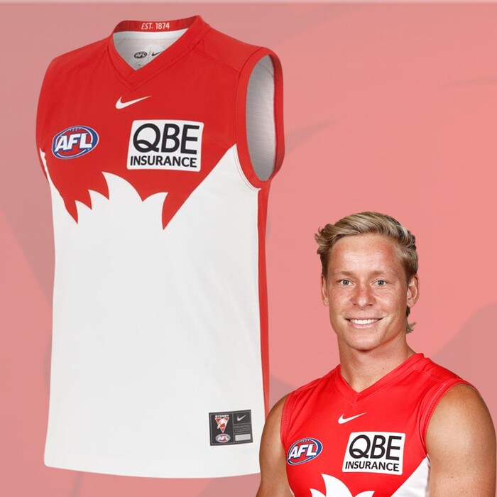 Photo of Isaac Heeney #5 2025 Sydney Swans Home Guernsey