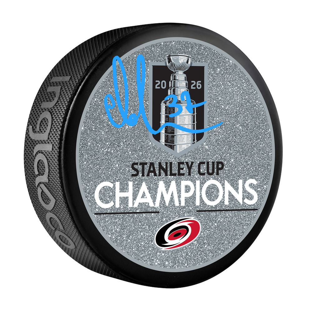 Andrei Svechnikov Carolina Hurricanes Autographed 2026 Stanley Cup Champions Glitter Hockey Puck