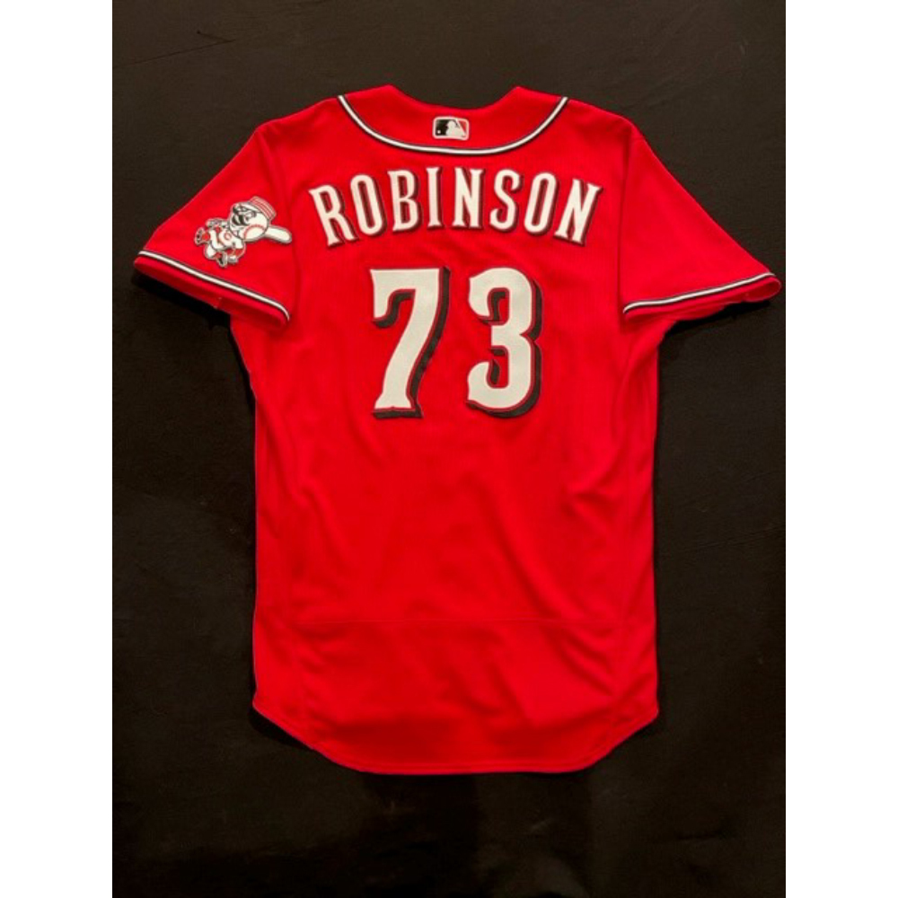 Chuckie Robinson -- Game Used -- 2022 Los Rojos Jersey (Starting C