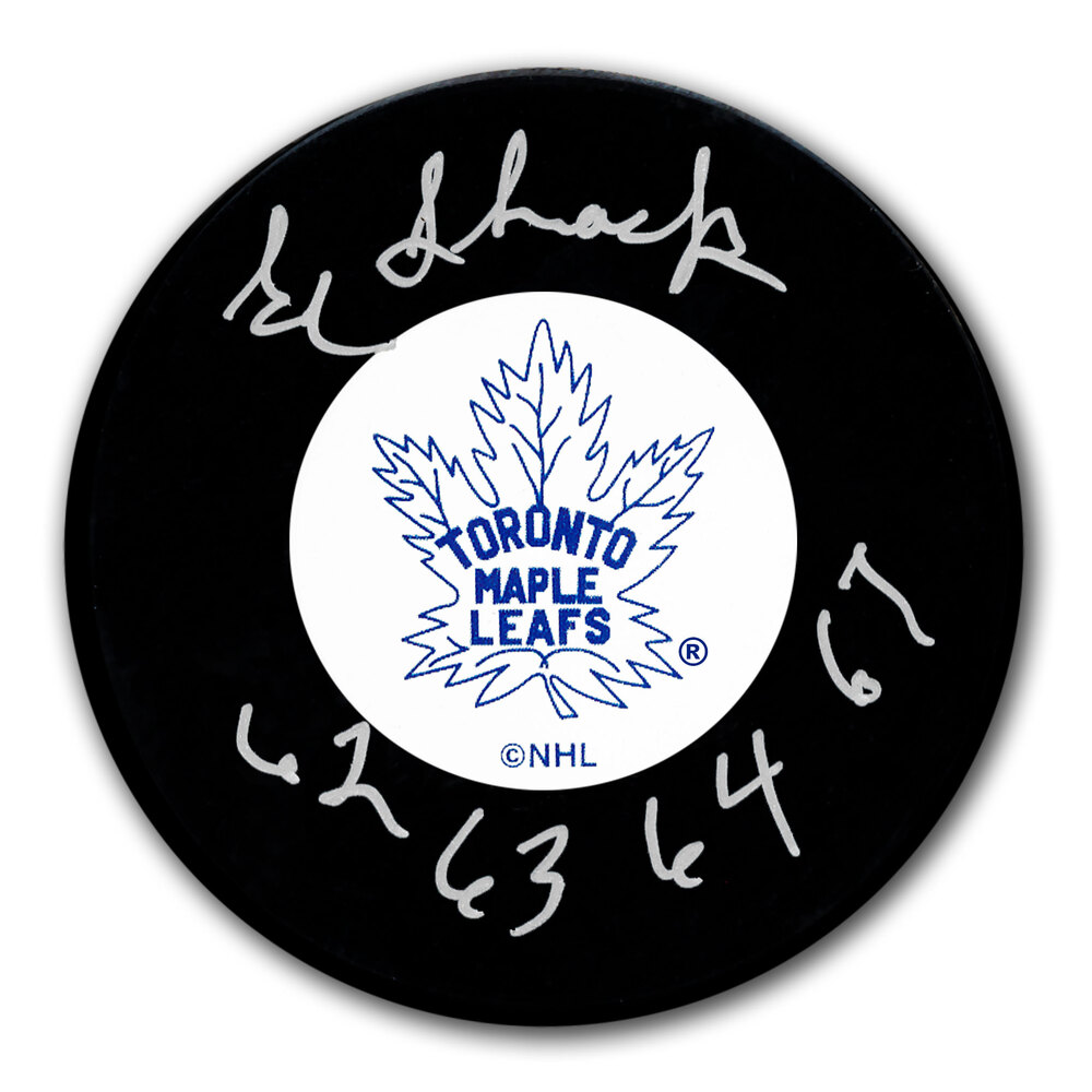Ed Shack Toronto Maple Leafs SC Years Original 6 Autographed Puck