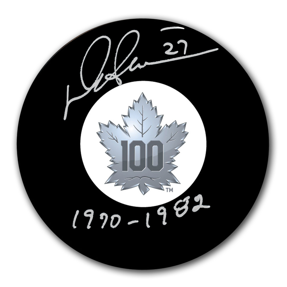 Darryl Sittler Toronto Maple Leafs 100th Anniversary Autographed Puck