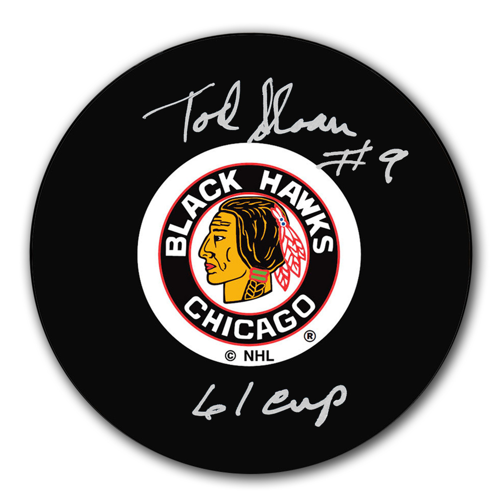 Tod Sloan Chicago Blackhawks 1961 Stanley Cup Autographed Puck