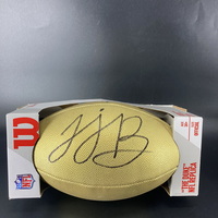 NFL - Commanders Javontae Jean-Baptiste Signed Gold Composite Football
