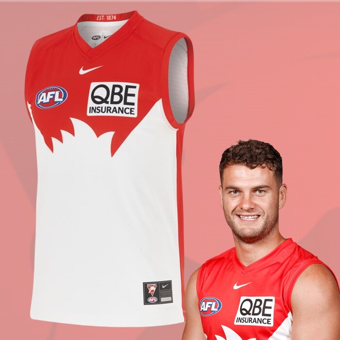 Photo of Tom Papley #11 2025 Sydney Swans Home Guernsey
