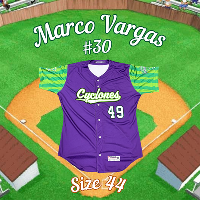 #30 Marco Vargas Game Used Backyard Baseball Jersey (Size 44)