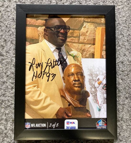 HOF - Dolphins Larry Little NFL Auction Exclusive Signed 5x7 Photo Indiv...