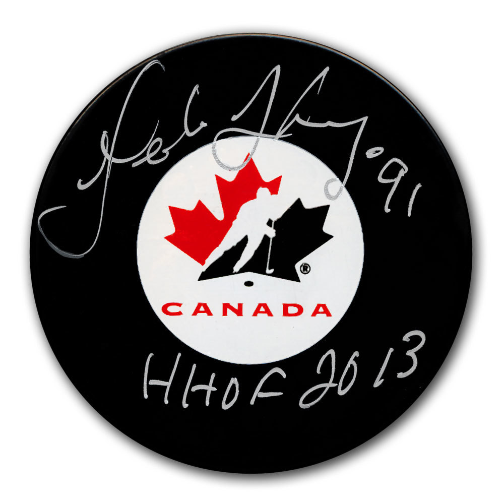 Geraldine Heaney Team Canada HOF Autographed Puck