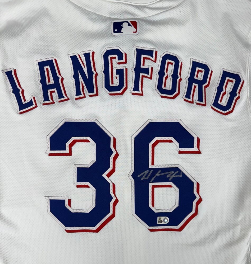 MLB レンジャーズ　ワイアット　ラングフォード　サインユニフォーム Wyatt Langford Autographed Rangers Authentic Jersey | MLB Auctions