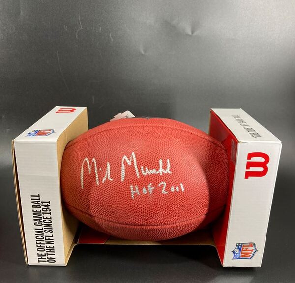 HOF - Oilers Mike Munchak Signed Authentic Football