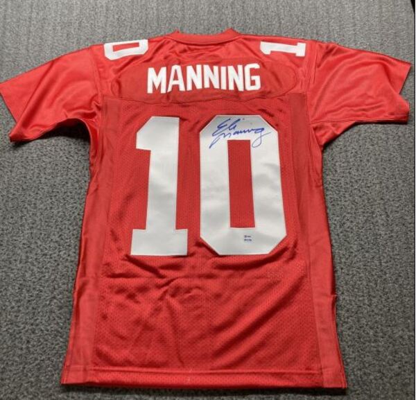 NFL - Giants Eli Manning Signed Authentic Mithcell & Ness Jersey with 80...