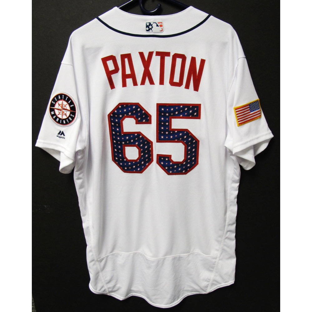 James Paxton Team Issued 4th Of July White Jersey Kc At Sea 7 4 17 Jersey Size 48 Mlb Auctions