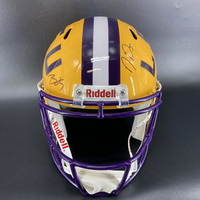 NFL - LSU Multi Signed Replica Speed Helmet Signed by Jayden Daniels, Ma...