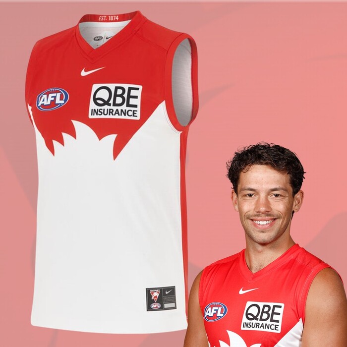 Photo of Oliver Florent #13 2025 Sydney Swans Home Guernsey