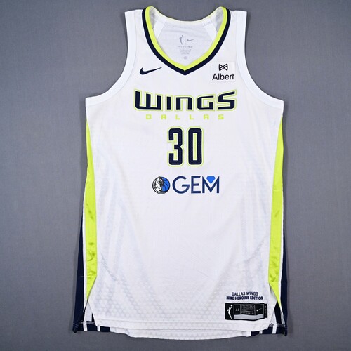 Image of Jones, Haley - Dallas Wings - White Heroine Edition Jersey - Worn 3 Games - 8/27/25, 9/7/25 & 9/11/25 - Autographed - 2025 WNBA Season