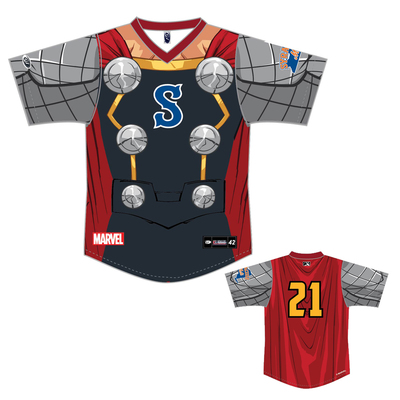 Marvel Thor Syracuse Mets Tomás Nido Jersey, #3 (Size 48, XL)