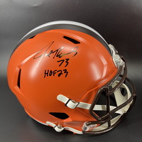 HOF - Browns Joe Thomas Signed Authentic Speed Helmet with ""H...