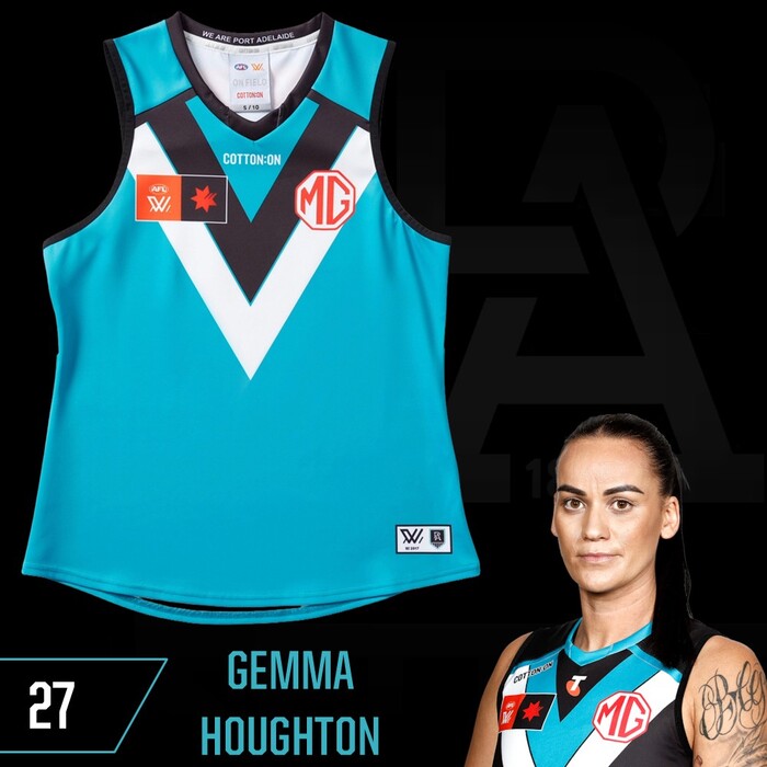 Photo of Gemma Houghton #27 Port Adelaide 2025 Clash Match-Worn Guernsey