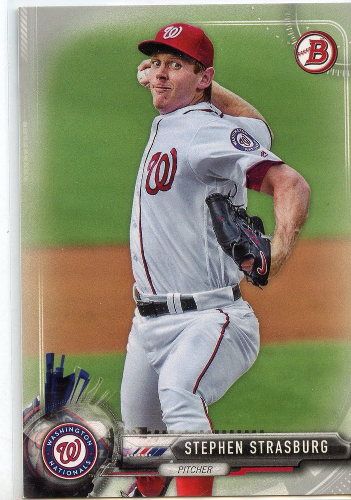 2017 Bowman Silver #14 Stephen Strasburg 364/499