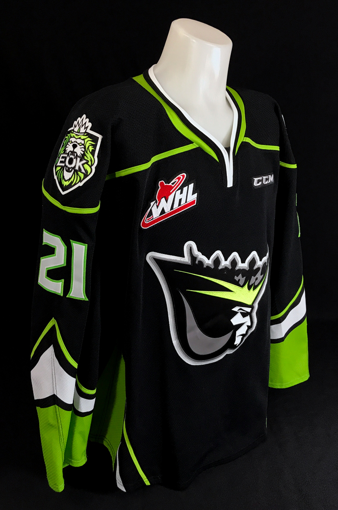Jake Neighbours 21 201920 Edmonton Oil Kings GameWorn Black