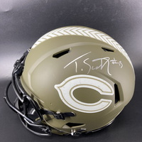 NFL - Bears Tyler Scott Signed Salute To Service Authentic Speed Helmet