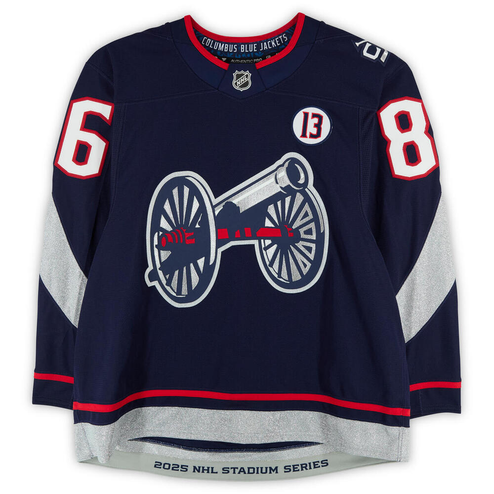 Marchenko 86 Kirill Marchenko Columbus Blue Jackets Game-Used #86 Jersey vs. Detroit ...