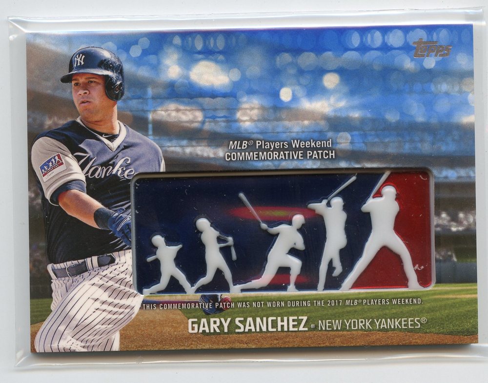 2018 Topps Players Weekend Patches Blue #PWPGSA Gary Sanchez 69/99