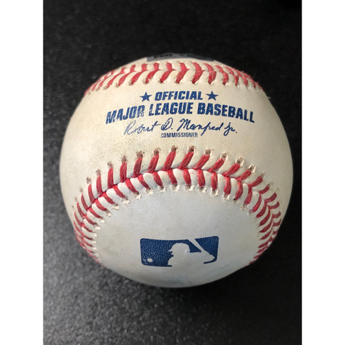 Game-Used Baseball - 2020 NLCS - Atlanta Braves vs. Los Angeles Dodgers - Game 2 - Pitcher: Josh Tomlin, Batter: Mookie Betts (Single, Launch Speed: 102.7 MPH) - Bot 9
