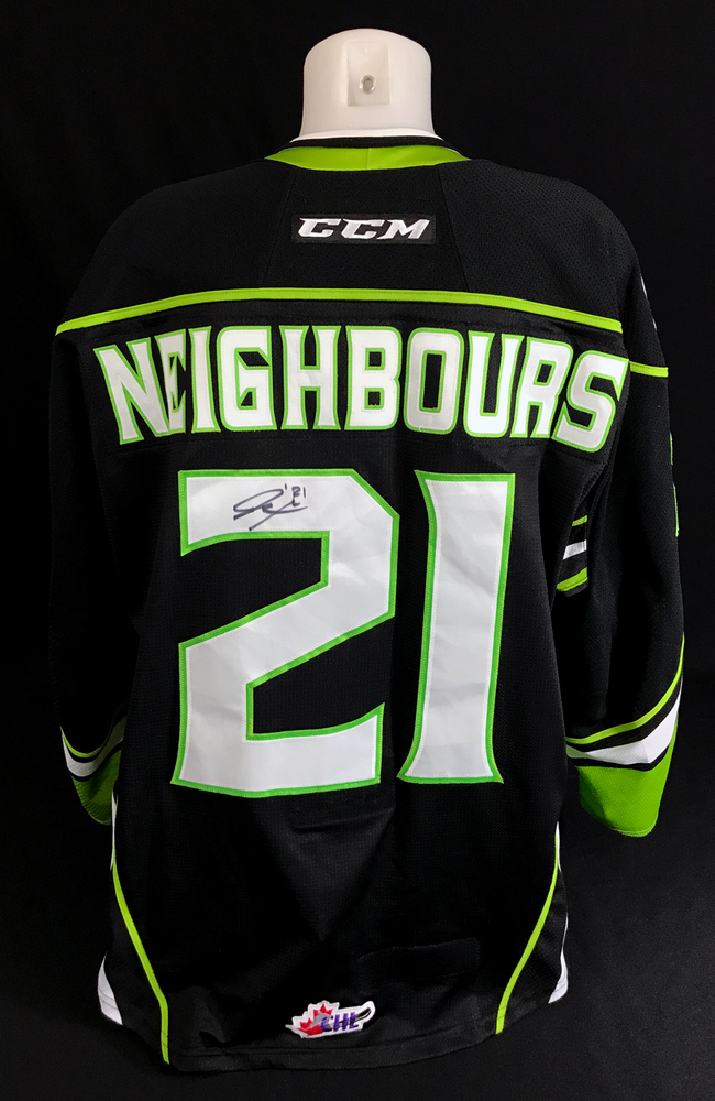 Jake Neighbours 21 201920 Edmonton Oil Kings GameWorn Black