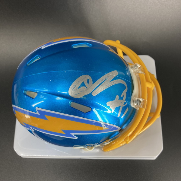 NFL - Chargers Quentin Johnston signed flash mini helmet
