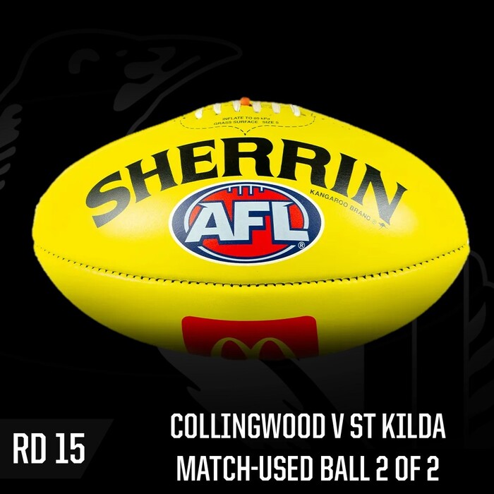 Photo of Collingwood 2025 Game Used Ball - Round 15 v St Kilda (2 of 2)