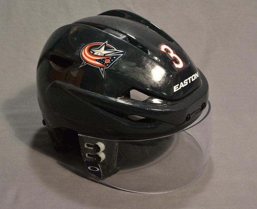 Image of Leopold, Jordan<br>Columbus Blue Jackets<br>Blue, Easton Helmet w/ Visor<br>#3