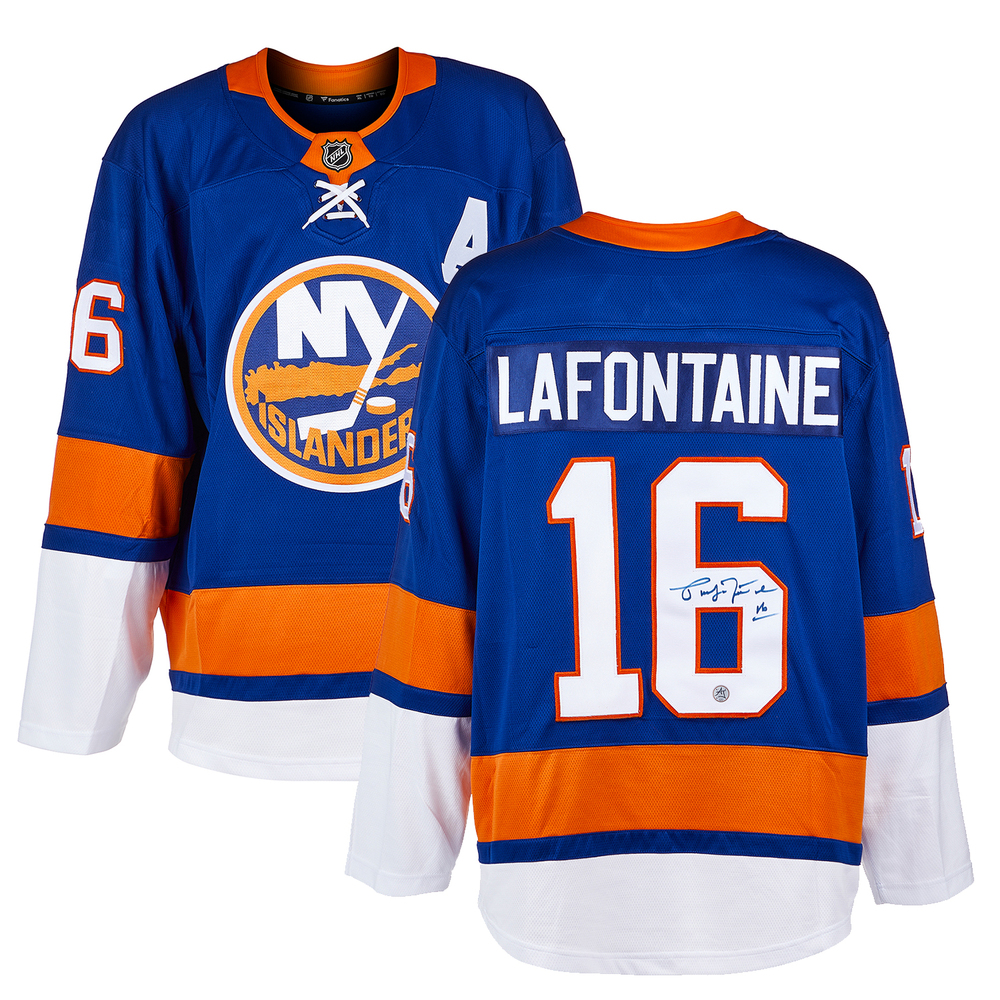 Pat LaFontaine Autographed New York Islanders Fanatics Breakaway Jersey