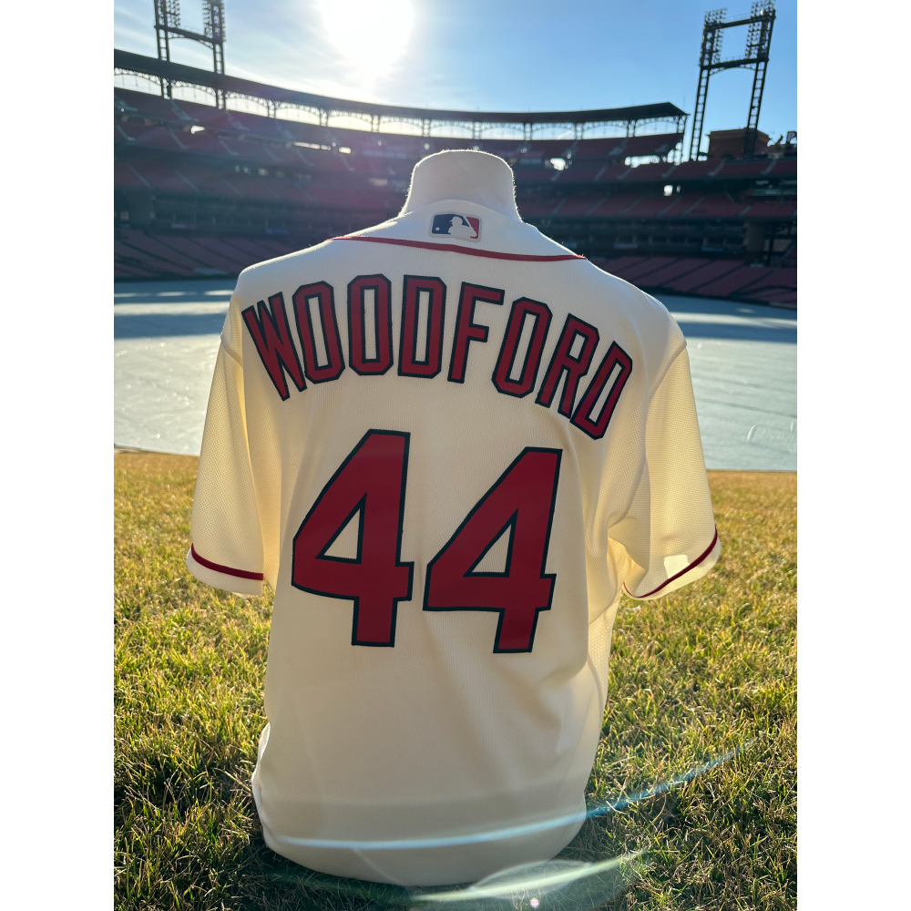 Cardinals Authentics: Jake Woodford Team Issued Home Alternate