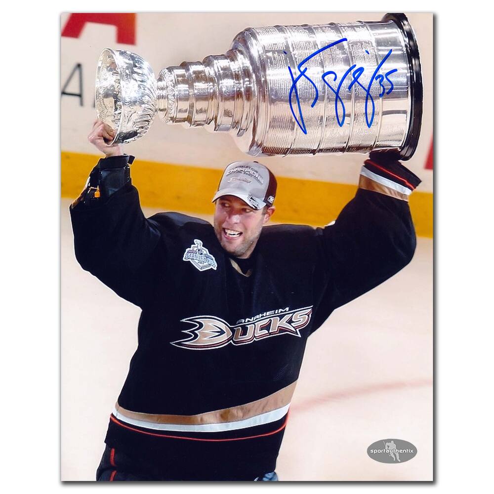 Jean-Sebastien Giguere Anaheim Ducks 2007 Stanley Cup Autographed 8x10